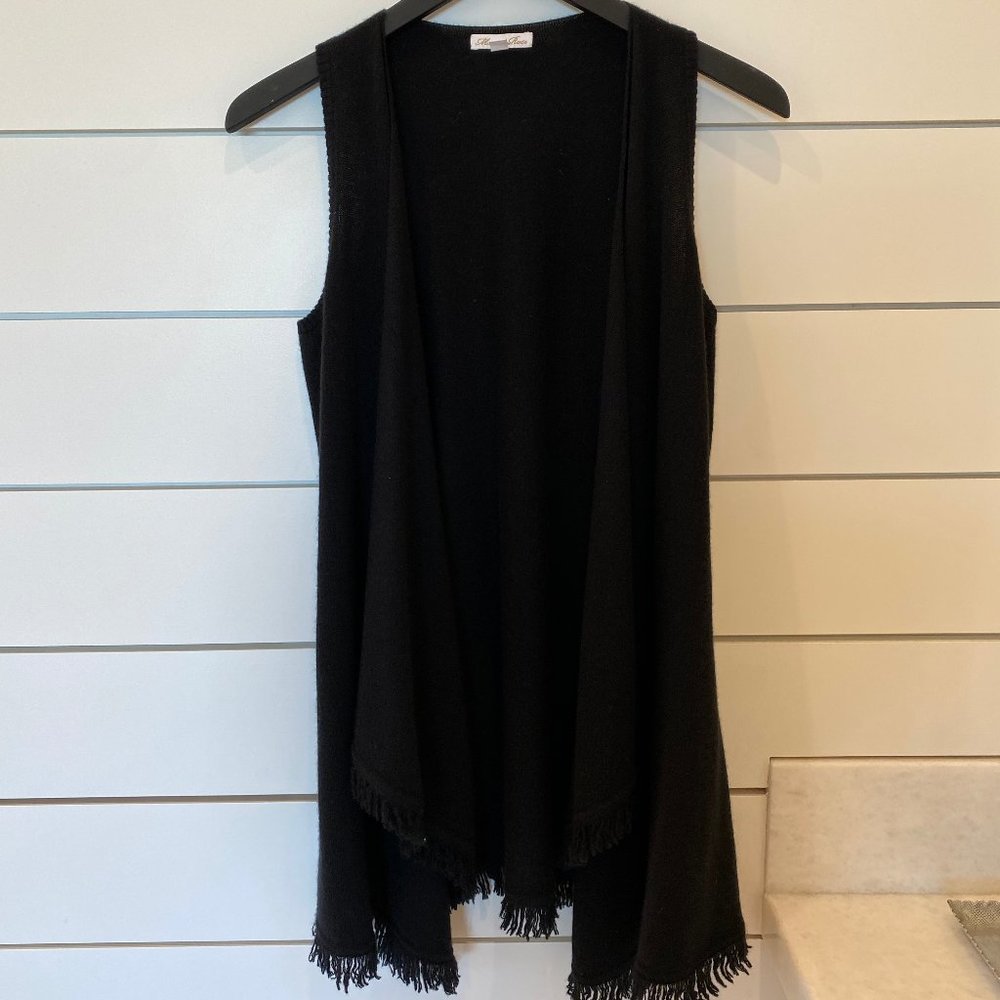 Minnie Rose Cashmere Fringe Vest